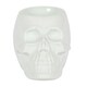 image 4 of Something Different Ceramic Skull Oil Burner - Matt White - 11cm x 12cm x 13cm