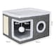 image 3 of Skylos Cat House Indoor Cat Cave with Scratch Pad Fluffy Ball Cat Bed Pet House