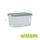 image 5 of Wham Clip 5x 14L Rectangular Plastic Storage Boxes with Clip Lock Lids. Ideal for Home, Office, Toys & More - Clear/Green Milieu | Green | Green Milleu | 5