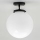 image 4 of BHS Douro 1 Light Bathroom Ceiling Light | Black | Black | 1