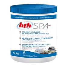 HTHSCT126 hth Spa 20g Multifunctional Stabilised Chlorine Tablets 1.2kg 6 per pack
