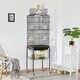 image 2 of Yaheetech 162.5 cm Tall Open Top Metal Bird Cage Large Black