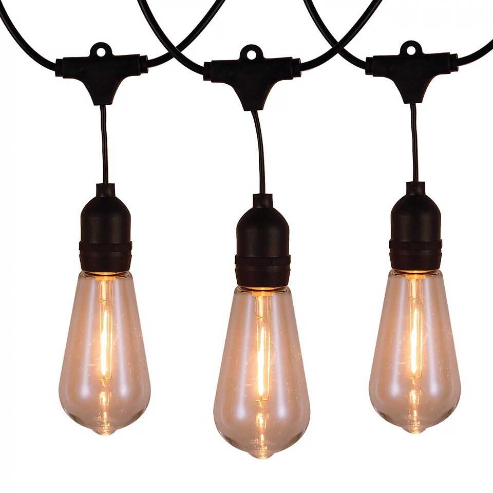 image 1 of TCP LED Festoon Lights 10M Indoor & Outdoor Decorative Lighting, ST64 E27 Warm White Mains Powered