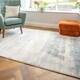 image 3 of KUKOON Silver Grey Distressed Abstract Living Room Area Rug 240cm x 330cm Grey