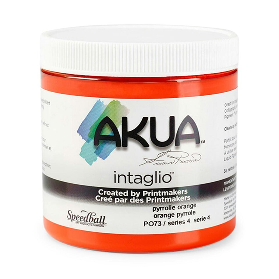 image 1 of Speedball Intaglio Water Based Printing Ink, Pyrrole Orange, 8oz