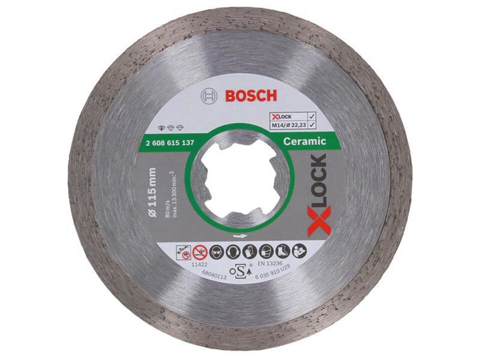 Bosch Powertool Accessories X-Lock Standard For Ceramic Diamond Cutting Disc 115 X 22.23mm