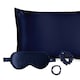 image 2 of Silk Addict 100% Mulberry Silk Gift Set - Navy