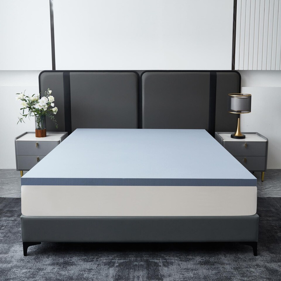 image 1 of Ezysleep 5cm Cooling Hydro Foam Mattress Topper Pressure Relieving Design Soft Comfort