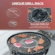 image 3 of Outsunny Portable Kettle Charcoal Grill BBQ Smoker w/ Cover, Lid, & Thermometer