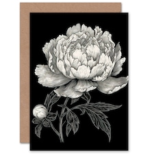 Peony Flower Bloom White Wife Birthday Card