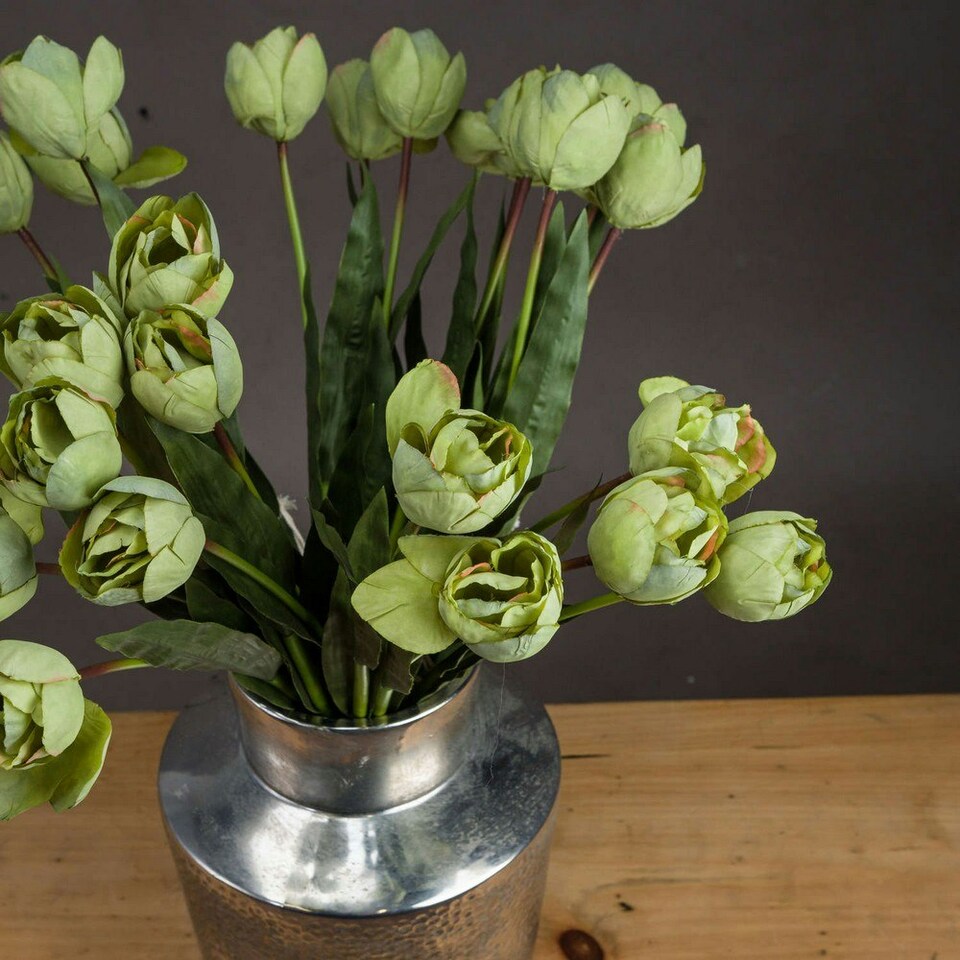 image 1 of Hill Interiors Artificial Green Tulip Plant - Green - One Size