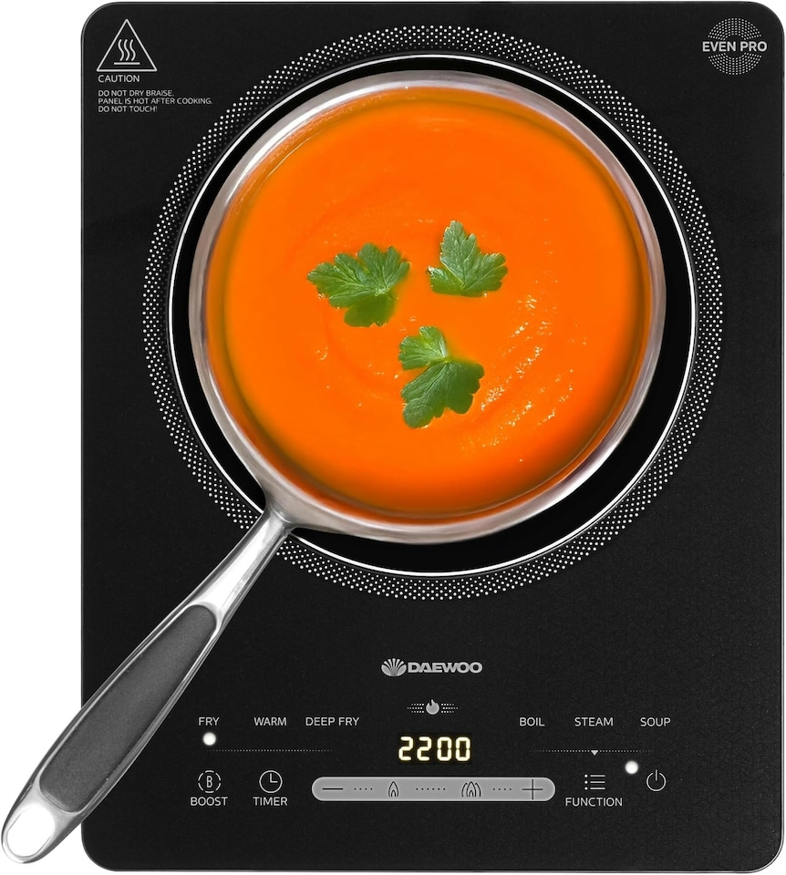 image 1 of Daewoo 2200W Portable Electric Single Induction Hob