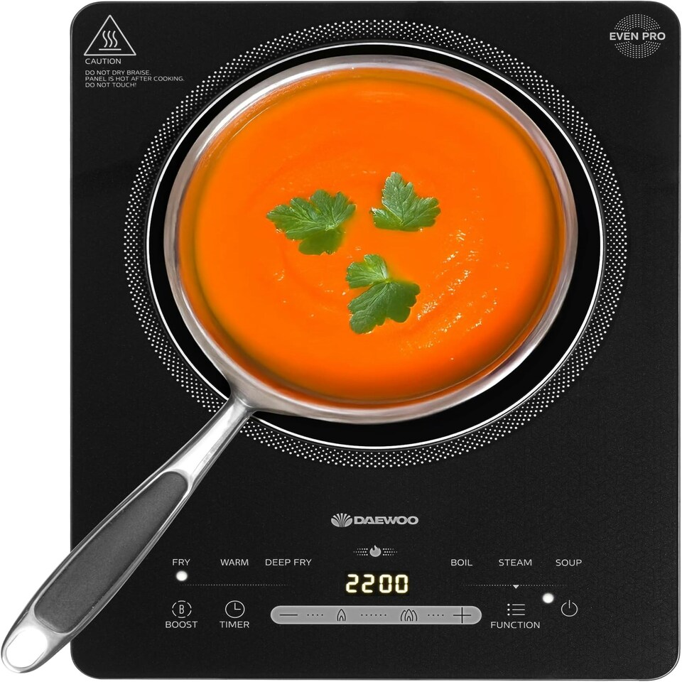 image 1 of Daewoo 2200W Portable Electric Single Induction Hob