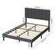 image 3 of Levede Bed Frame Small Double Soft Upholstered Modern Linen Fabric Wooden Slat | Grey | Small Double | Small Double