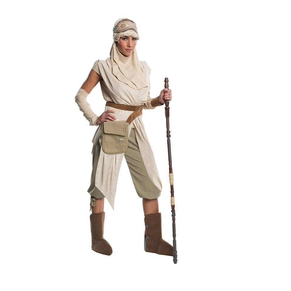 Star Wars Womens/Ladies Grand Heritage Rey Costume - Cream/Brown - 6 UK - 10 UK One Size