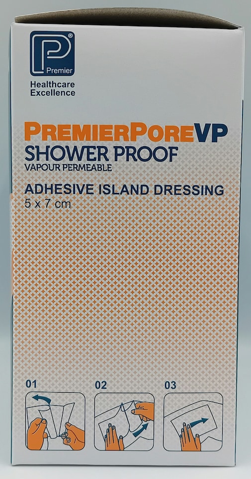 image 1 of Premierpore VP Adhesive Island Dressings 5cm x 7cm – Box of 50