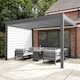 image 4 of Anthracite Aluminium Pergola With White Blinds - 3m x 3m
