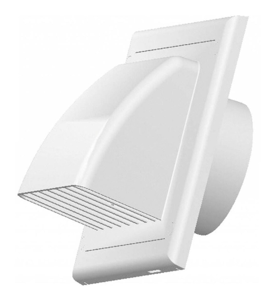 image 1 of Vents Ventilation Grate Covering Return Flap ABS White Outer Cover 150mm | White
