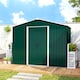 image 8 of Outsunny 7.7 x 5.7ft Metal Garden Shed with Ventilation Slots and Sliding Doors, Galvanised Outdoor Tool Storage House, Green