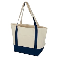 Sam Recycled Cotton 15L Tote Bag - Navy/Natural - One Size