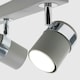 image 1 of ValueLights Modern 3 Way Cement Effect Straight Bar Ceiling Spotlight