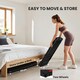 image 8 of SPORTNOW Folding Treadmill Under Desk Walking Pad with Incline, Black
