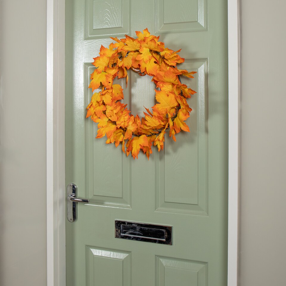 image 1 of 50cm Hanging Bright Autumn Faux Wreath