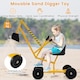 image 4 of COSTWAY Kids Outdoor Construction Excavator Sand Yellow