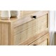image 4 of Premier Rattan-Effect Oak Drawer Chest - 3 Drawer