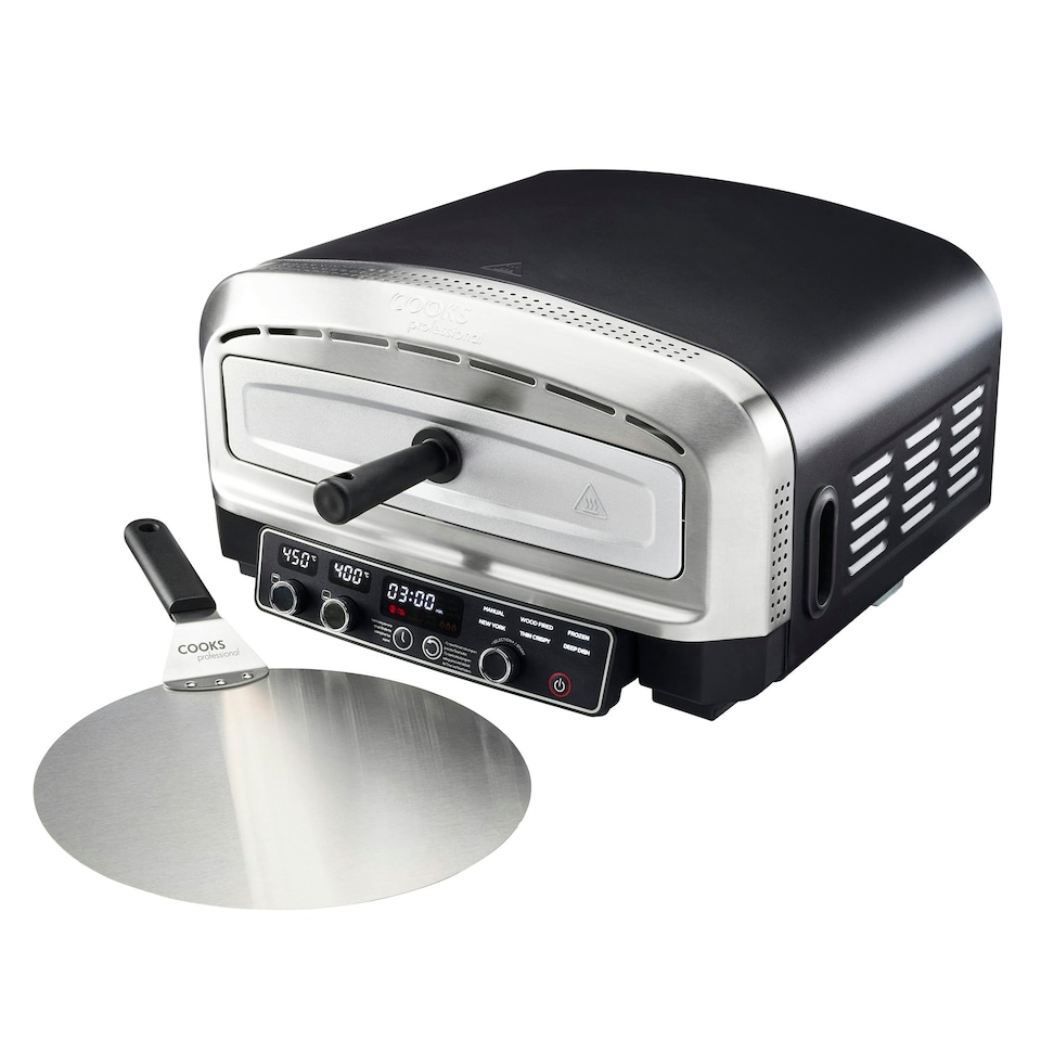 image 1 of Cooks Professional Electric Pizza Maker Oven 2200W Dual Heating Controls Indoor & Outdoor Use