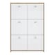 image 2 of Best Chest Storage Cabinet with 6 Doors in Artisan Oak/White