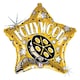 image 1 of Hollywood Star Holographic Star Shape Foil Helium Balloon 48cm / 19 in Gold