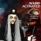 image 4 of Outsunny Voice Activated Halloween Animatronics Standing Witch, Black
