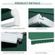image 7 of Outsunny Garden Sun Shade Canopy Retractable Awning, 4 x 3 m, Green | Green | 1