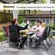 image 9 of Outsunny Garden Table, Outdoor Dining Table for 6 People, 160 x 90 x 74 cm, with Rust Resistant Metal Frame, WPC Top, for Balcony, Terrace, Light Grey | Grey