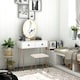 image 2 of HOMCOM Dressing Table Set With LED Mirror & Stool 2 Drawers Makeup Desk