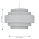 image 5 of Pair of Light Grey 5 Tier Light Shades | Grey | Large | 2