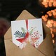 image 3 of Seasons Greetings Hanging Red Star Bauble Blank For Him Or Her Art Xmas Festive Christmas Card