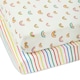 image 1 of Cot Bed Fitted Sheets 2 Pack – 100% Soft Cotton Jersey, Fits 140x70cm Baby Cot Bed Mattress (Rainbow Dreams)