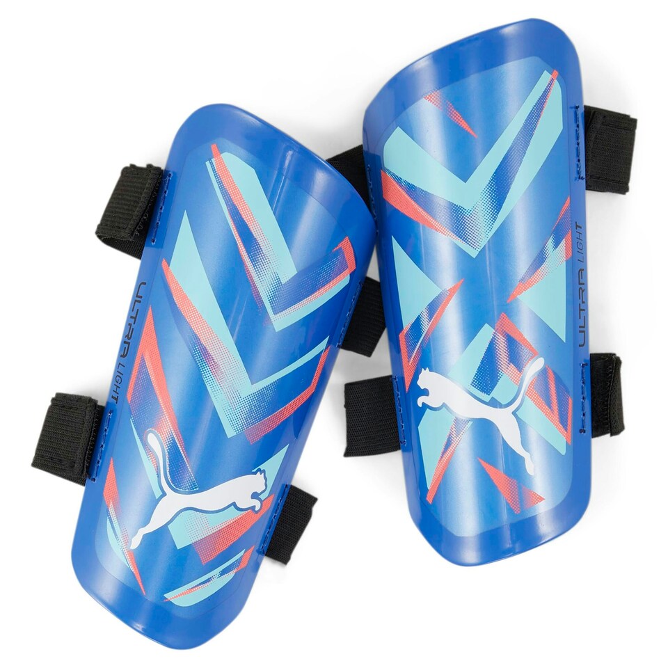 Puma Ultra Light Strap Shin Guard - Medium - Blue/Peppermint - Puma - P03087511M