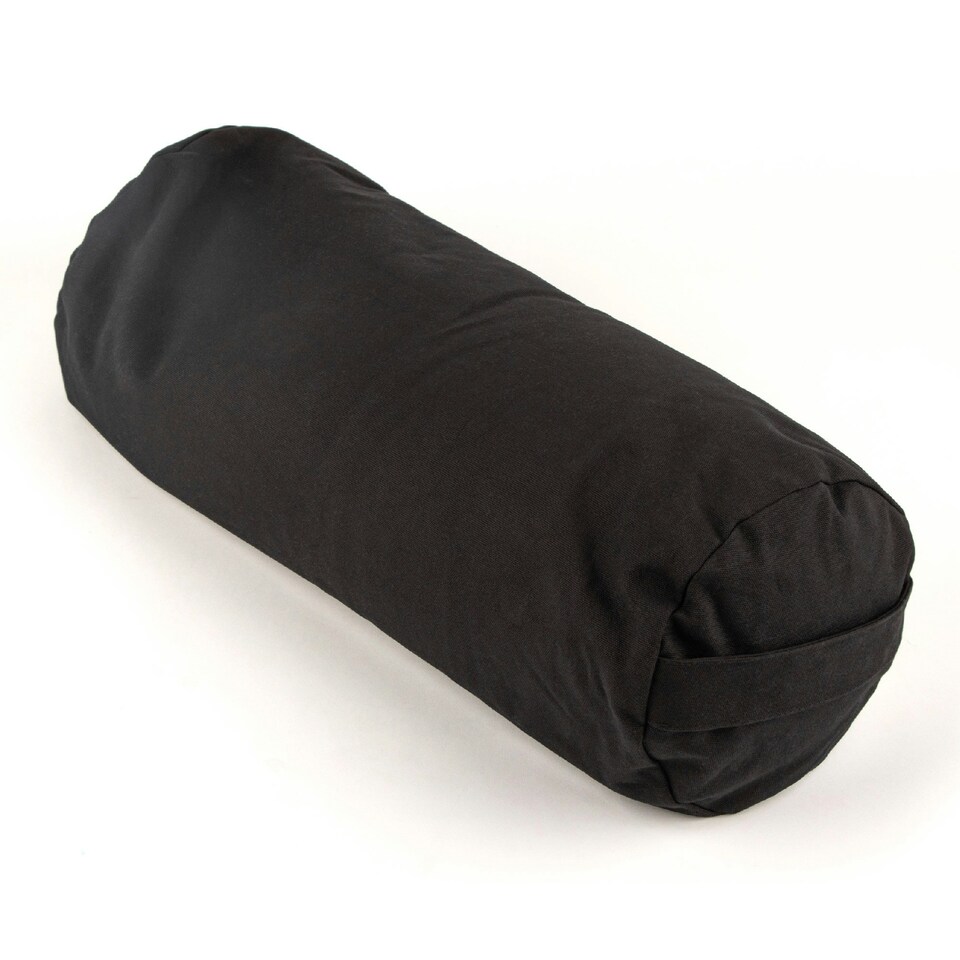 image 1 of Myga Black Yoga Buckwheat Support Bolster Pillow