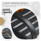 image 3 of Outsunny 2 Seater Bench Garden Furniture Outdoor Loveseat Seat