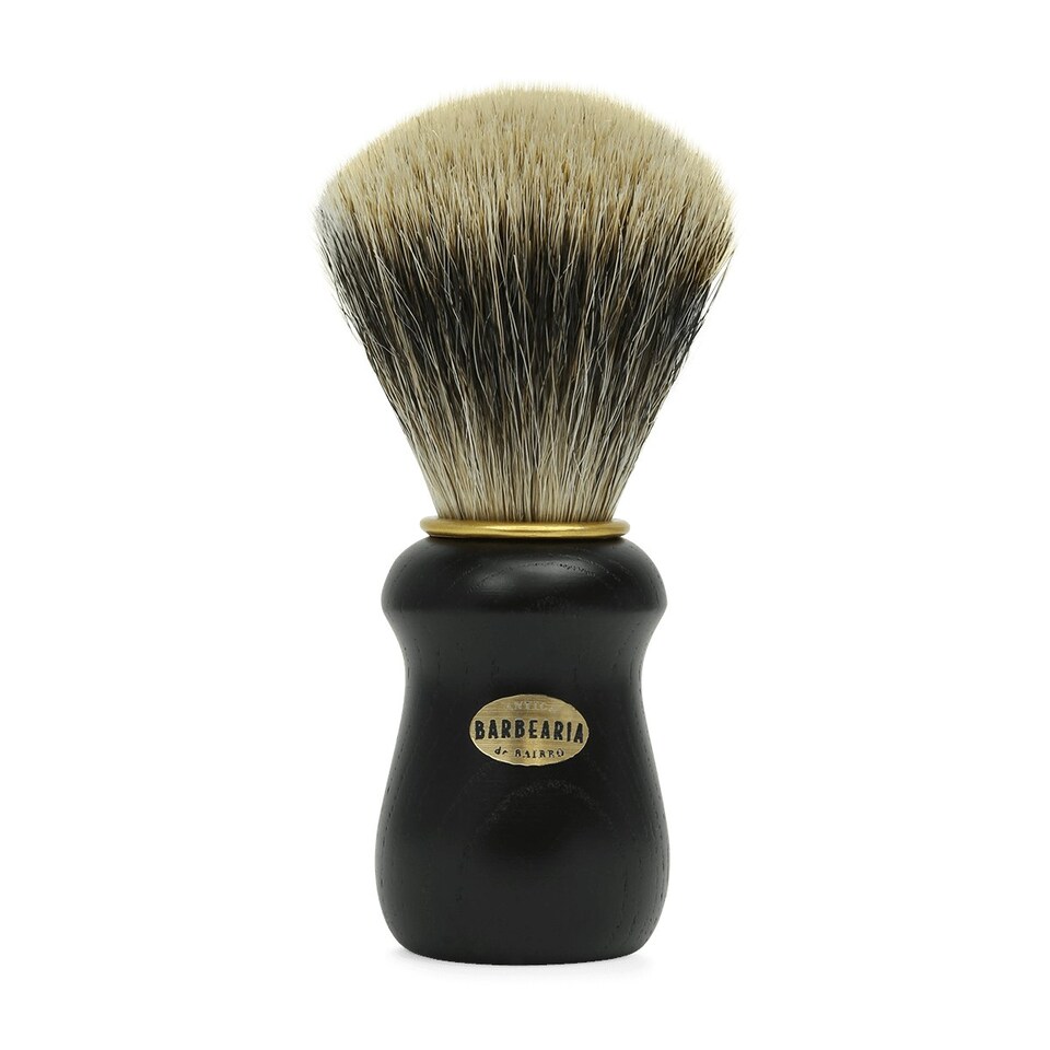 Antiga Barbearia de Bairro Gold and Black Shaving Brush