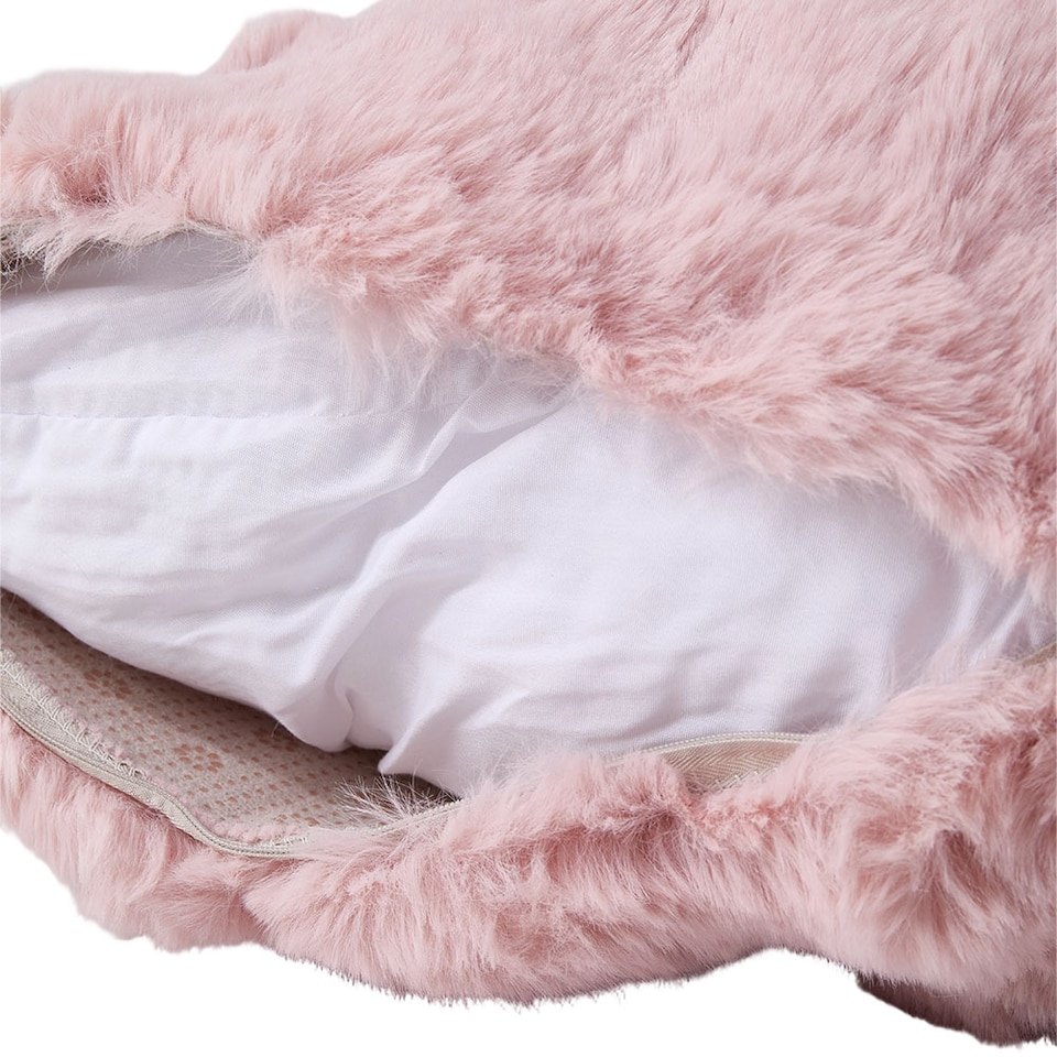 image 1 of Living and Home Plush Throw Pillow Cover Pillowcase,Pink-45x45cm | Pink