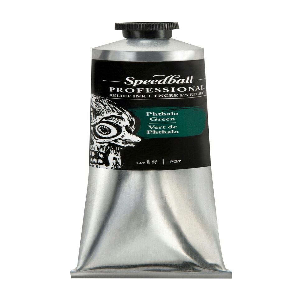 Speedball Professional Relief Ink, Phthalo Green, 5oz