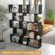 image 6 of COSTWAY 5-tier Bookcase S-Shaped Bookshelf Display Rack Black Black