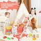 image 5 of Kids Shopping Cart Trolley Play Set – Adjustable Height, Pretend Food, Play Money & Shopping Bag – Supermarket Toy for Boys & Girls Ages 3+