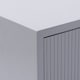 image 7 of OHS 3 Drawer Modern Ribbed Office Side Bedroom Nightstand Bedside Table Grey