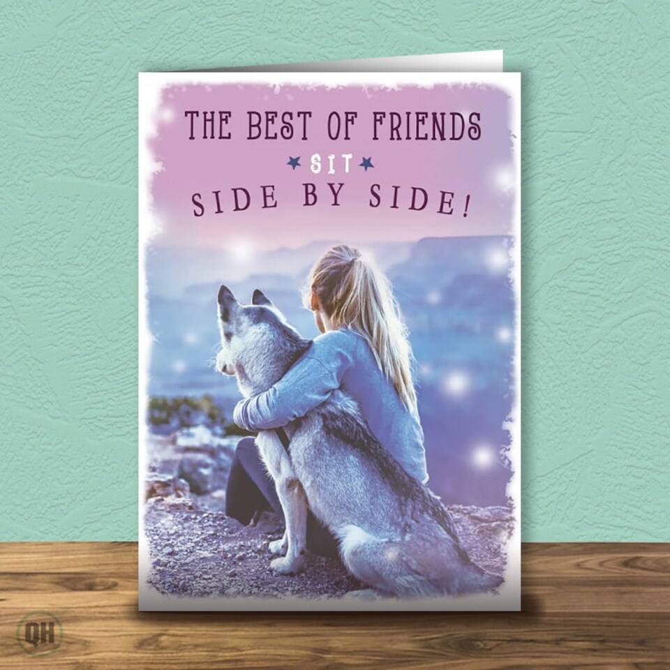 Best Of Friends Sit Side By Side - Birthday Card