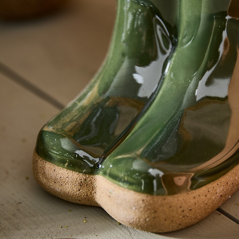 image 1 of Set of 2 Small and Large Dark Green Wellington Indoor Outdoor Garden Planter | Green | Green